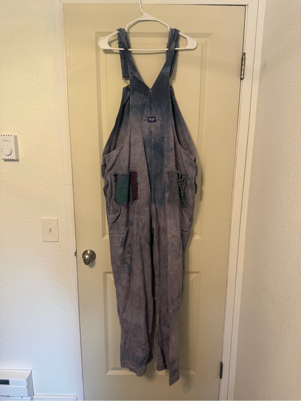 Free People Lavender Patchwork Lace Overalls - Picture 4 of 6